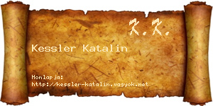 Kessler Katalin névjegykártya